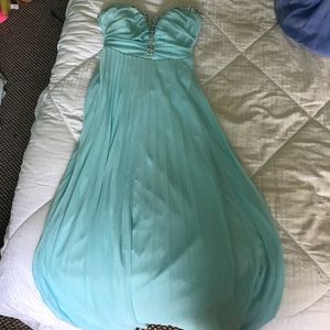 light blue prom dress
